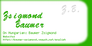 zsigmond baumer business card